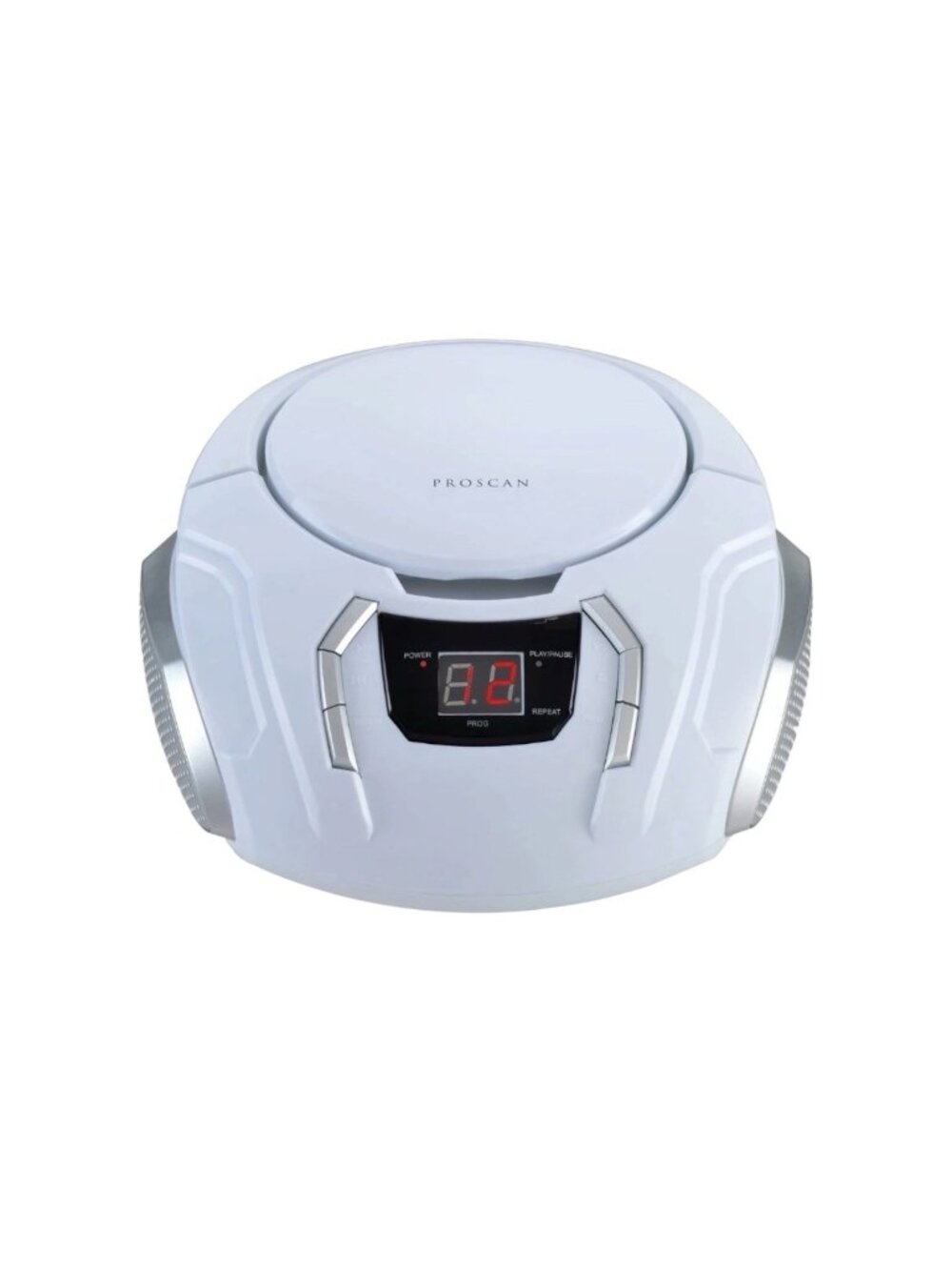 Proscan Elite Portable CD Boombox with AM/FM Radio - White